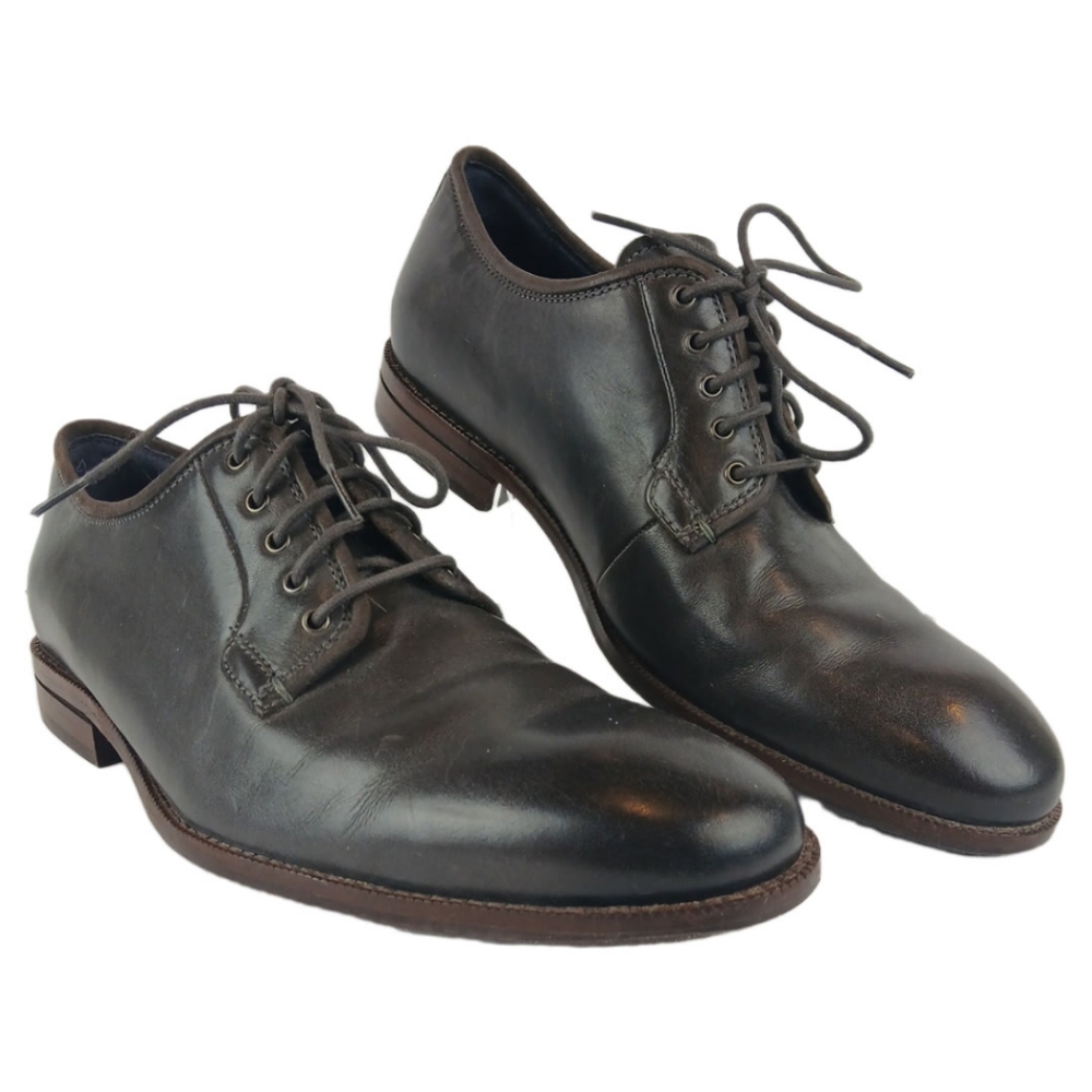 Cole Haan Warner Grand 360 8.5 Blue Brown Mens Postman Oxford Leather Lace Up